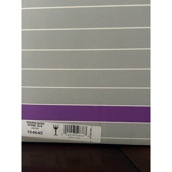 Marquis by Waterford Markham White Wine Glasses Set of 4 Crystal Stemware - Picture 3 of 4